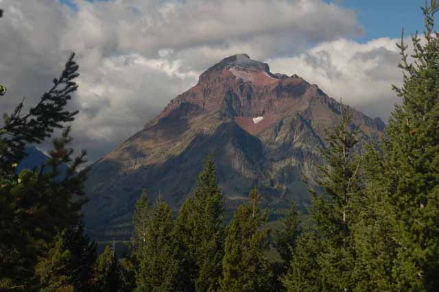 Rising Wolf Mountain in east Glacier